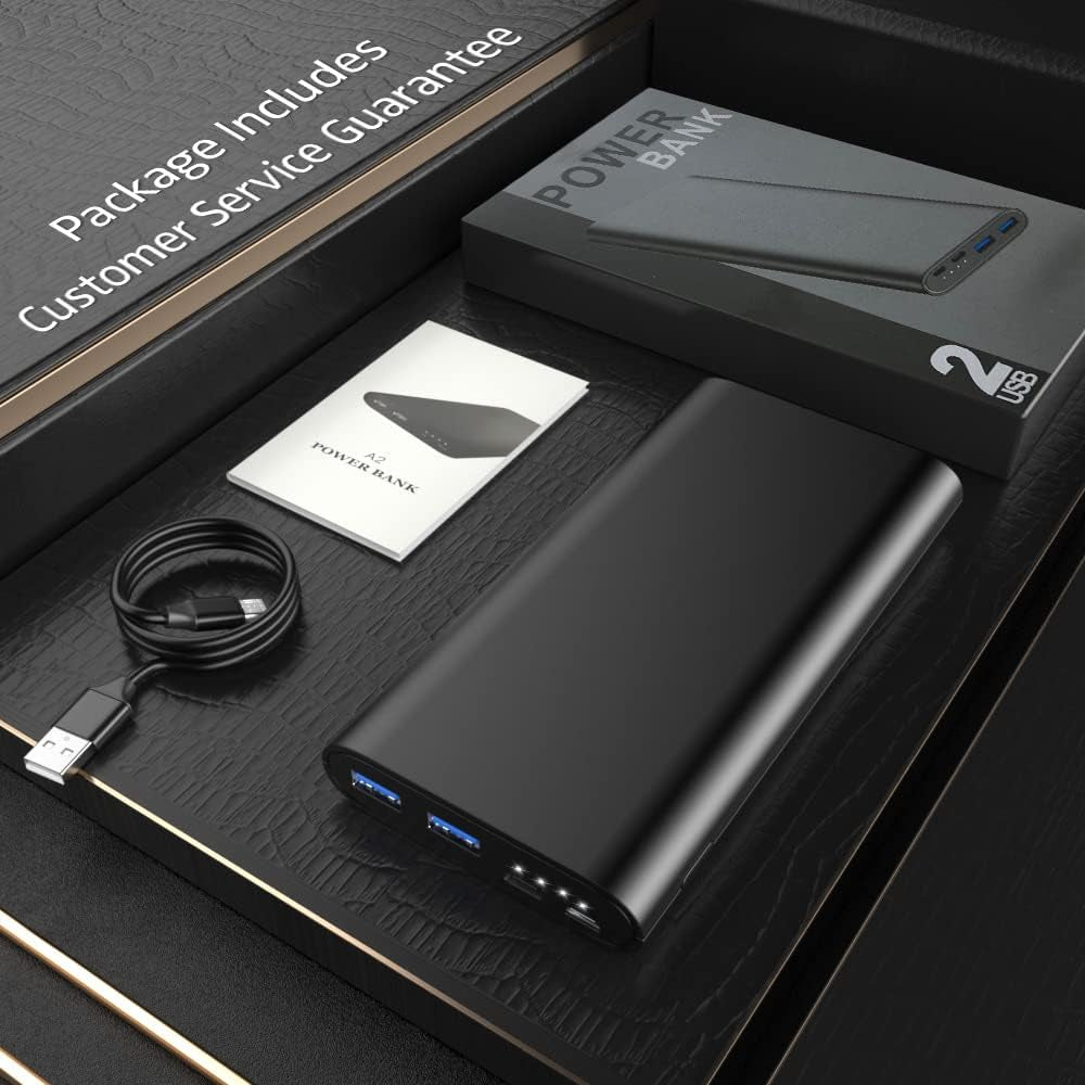 26800Mah Portable Charger Power Bank, Dual USB W/ USB-C Fast Charging Battery Pack Portable Phone Charger for Iphone 16 15 14 13 X SE 8, Ipad,Airpods,Samsung S22 S23 , Google Pixel , Android Phone